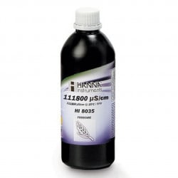 Solution d'étalonnage de conductivité Hanna Instruments, 111,8 mS-cm, bouteille FDA 500 mL