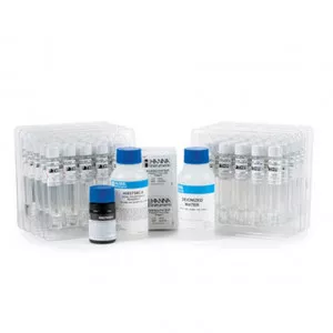 Réactifs phosphore total Hanna Instruments, gamme large, 0,0 à 32,6 mg-L, 50 tubes prédosés