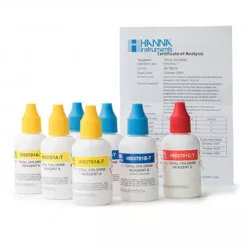 Réactifs liquides Hanna Instruments pour photomètres, chlore total (300 tests)