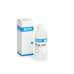 Solution chlorure sodium Hanna Instruments 30 g-L, bouteille 250 mL