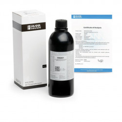 Solution tampon Hanna Instruments, pH 1,000, ±0,002 pH, certificat d'analyse, bouteille 500 ml