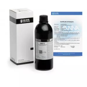 Solution tampon Hanna Instruments, pH 12,000, ±0,002 pH, certificat d'analyse, bouteille 500 mL