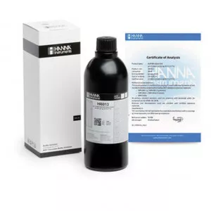 Solution tampon Hanna Instruments, pH 13,000, ±0,002 pH, certificat d'analyse, bouteille 500 mL