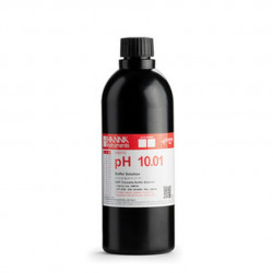 Solution tampon Hanna Instruments, pH 10,01, certificat d'analyse, bouteille FDA 500 mL