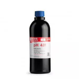 Solution tampon Hanna Instruments, pH 4,01, certificat d'analyse, bouteille FDA 500 mL