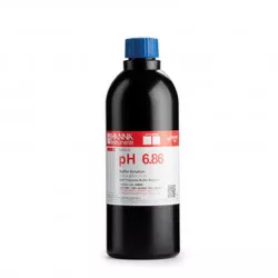 Solution tampon Hanna Instruments, pH 6,86, certificat d'analyse, bouteille FDA 500 mL