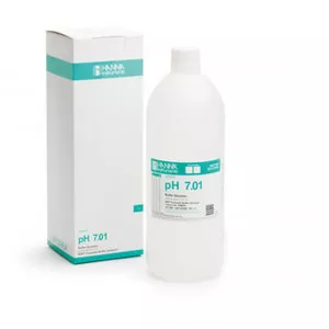 Solution tampon Hanna Instruments, pH 7,01, coloration verte, bouteille 1 L