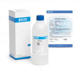 Solution tampon Hanna Instruments, pH 12,45, ±0,01 pH, certificat d'analyse, bouteille 500 mL
