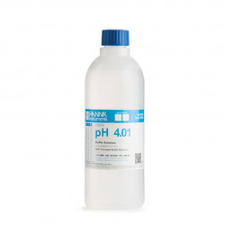 Solution tampon Hanna Instruments, pH 4,01, ±0,01 pH, certificat d'analyse, bouteille 1 L