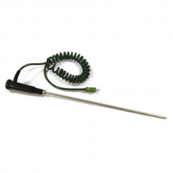 Sonde à thermocouple type K Hanna Instruments pour pénétration (L 310 mm, Ø 5 mm) avec manche, câble 1 m