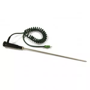 Sonde à thermocouple type K Hanna Instruments pour pénétration (L 310 mm, Ø 5 mm) avec manche, câble 1 m