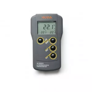 Thermomètre compact étanche à thermocouple type K °C-°F Hanna Instruments, min-max, HOLD, coffret