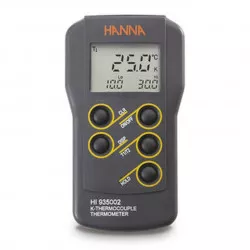 Thermomètre thermocouple K Hanna Instruments de précision étanche et compact, 2 entrées de sonde