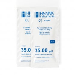 Solution d'étalonnage Hanna Instruments salinité à 35,00 g-L (ppt), 25 sachets 20 mL