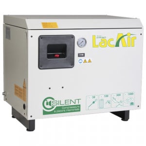 Compresseur d'air biétagé à courroies fixes Silent C33D13bars Tri Lacmé