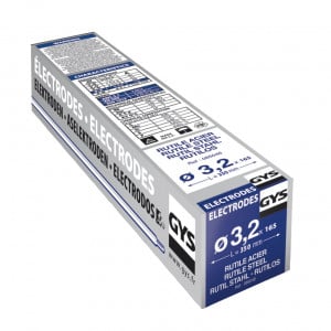165 électrodes rutiles acier GYS - Ø 3,2 mm - Longueur 350 mm