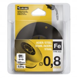 Fil Mag Acier Ø 0,8 mm GYS - Bobine plastique S100 - 0,9 kg - ER70S-6 / G3Si1