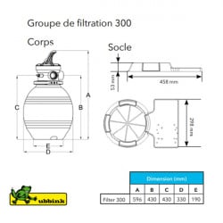 Filtre à sable PoolFilter® 300 Ubbink - Ø 300 mm/12"