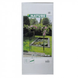 Pergola double droite en acier galvanisé laqué époxy noir - H232 x 114 x 66 cm