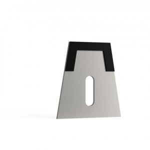 Grattoir trapézoïdal pour Packer, larg. 50 mm côté carbure Otico, long. 125 mm