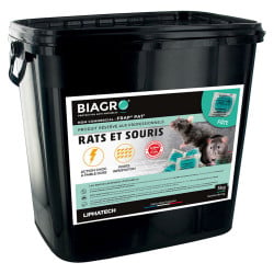Raticide Professionnel BIAGRO Pâte forte infestation, seau 5 kg