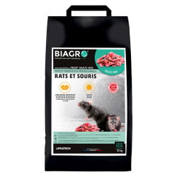 Raticide Professionnel BIAGRO Céréales Multi Mix très appétent, sac 10 kg