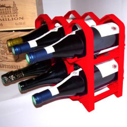 Casier Range Bouteille Drinkcase couleur Rouge Volcan, Design et empilables