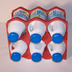 Casiers à bouteilles couleur Brique, Design et empilables