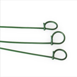 Liens Acier 2 boucles Plastifiés Verts