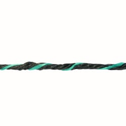 Corde PP 6 brins, toron de scierie noir / vert multi-usages