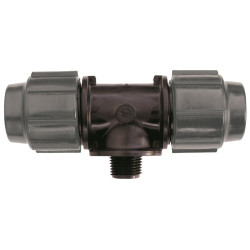 Raccord Té à compression NETAFIM diam. 25 mm, fileté mâle 3/4" (10 unités)