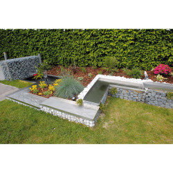 Wolga Ubbink 90?, angle gauche - Inox 304 - H4 x 48 x 48 cm