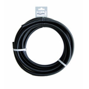 Tuyau de raccord Ubbink cannelé renforcé prédécoupé roulé, noir - Ø13 mm (½") x 5 m
