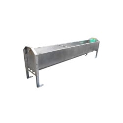Bac inox grand volume pour sortie de pré-refroidisseur de lait DAIRYNOX 600 La Buvette