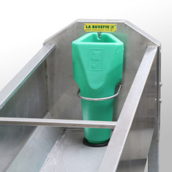 Bac inox grand volume pour sortie de pré-refroidisseur de lait DAIRYNOX 600 La Buvette