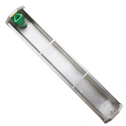 Bac inox grand volume pour sortie de pré-refroidisseur de lait DAIRYNOX 600 La Buvette