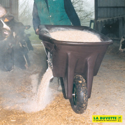 Brouette distributrice d'aliments 100 L La Buvette