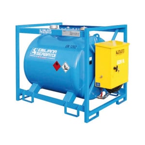Réservoir Traspo 620 L Gasoil, normes ADR - pompe 12V (60 l/min), pistolet automatique avec tuyau 5 m