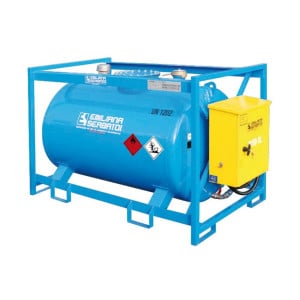 Réservoir Traspo 910 L Essence, normes ADR - pompe ATEX 12 V (50 l/min), pistolet ATEX avec tuyau 5 m