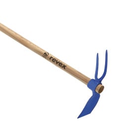 Serfouette forgée panne et fourche 30 cm avec manche en bois Revex