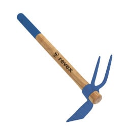 Serfouette forgée panne et fourche avec manche en bois Revex