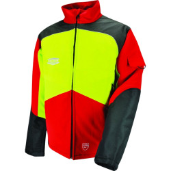 Veste de bûcheronnage Comfy CL 1 rouge et jaune, Solidur