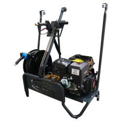 Nettoyeur haute pression Renson thermique boostibc, 250 bars, 15l/min, enrouleur 20m  - Moteur Loncin G20F