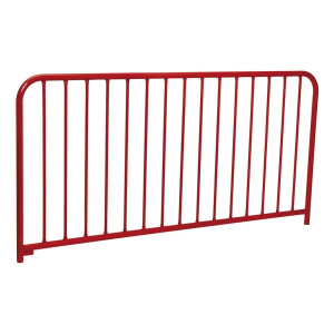 Barrière à barreaux Procity L 2000 x h 1300 mm, tubes acier Ø 35 et 16 mm - Peint/Galva - Scellement direct - Rouge pourpre