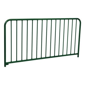Barrière à barreaux Procity L 2000 x h 1300 mm, tubes acier Ø 35 et 16 mm - Peint/Galva - Scellement direct - Vert mousse