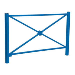 Barrière Province Inox brossé Procity, cadre rosace, L 1572 x 1000 mm - Peint/zinc - Scellement direct - Bleu gentiane