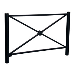 Barrière Province Inox brossé Procity, cadre rosace, L 1572 x 1000 mm - Peint/zinc - Scellement direct - Noir foncé
