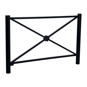 Barrière Province Inox brossé Procity, cadre rosace, L 1572 x 1000 mm - Peint/zinc - Scellement direct - Noir foncé
