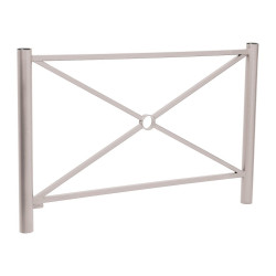 Barrière Province Inox brossé Procity, cadre simple croix, L 1572 x 1000 mm - Peint/zinc - Scellement direct - Gris soie