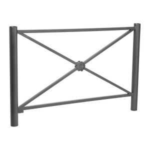 Barrière Province Inox brossé Procity, cadre rosace, L 1572 x 1000 mm - Peint/zinc - Scellement direct - Gris Procity